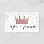 Kaart verwijzing | Roos Goud en Confetti Stippen (Voorkant)