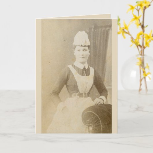 Kaart —Victoriaans verpleegkundige (Gele Bloem)