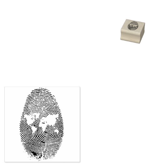 Kaart Vinger Print Art Stempel (Gestempeld)