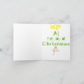 Kaart Vintage Christmas 1950 Wildlife Gathering (Binnen)