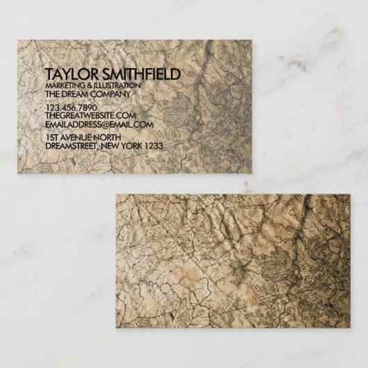  kaart visitekaartje (Voorkant / Achterkant)