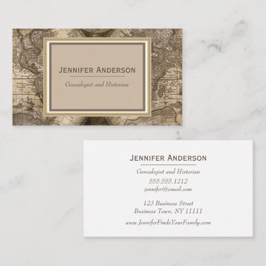 kaart visitekaartje (Voorkant / Achterkant)