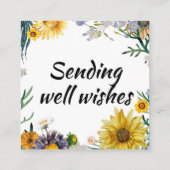 Kaart voegt verjaardagswensen in/verzendt goede we vierkante visitekaartje (Achterkant)