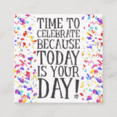 Kaart voegt verjaardagswensen in/verzendt goede we vierkante visitekaartje (Voorkant)