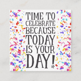 Kaart voegt verjaardagswensen in/verzendt goede we vierkante visitekaartje