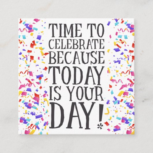 Kaart voegt verjaardagswensen in/verzendt goede we vierkante visitekaartje (Voorkant)