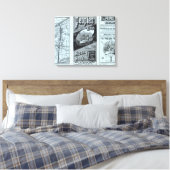 Kaart Volkeren Lijn Steamers Canvas Afdruk (Insitu (Slaapkamer))
