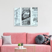 Kaart Volkeren Lijn Steamers Canvas Afdruk (Insitu (Woonkamer))