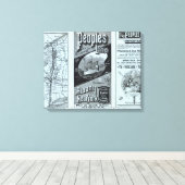 Kaart Volkeren Lijn Steamers Canvas Afdruk (Insitu (Houten vloer))