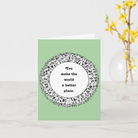 Kaart Volunteer Appreciation (Gele Bloem)