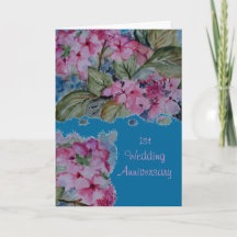 kaart voor 1e huwelijksverjaardag