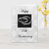 Kaart voor 25-jarig jubileum (Gele Bloem)