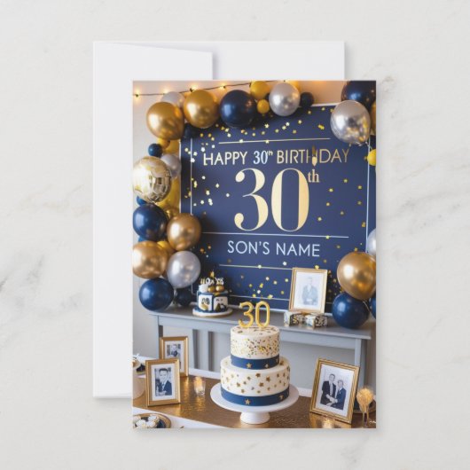 kaart voor 30e verjaardag zoon (Voorkant)