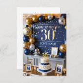 kaart voor 30e verjaardag zoon (Voorkant / Achterkant)