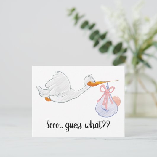 KAART VOOR AANKONDIGING VAN BABY (Staand voorkant)