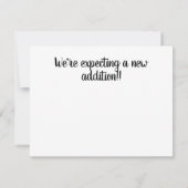 KAART VOOR AANKONDIGING VAN BABY (Achterkant)