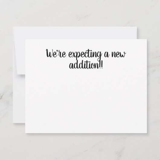 KAART VOOR AANKONDIGING VAN BABY (Achterkant)