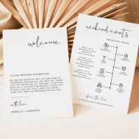 Kaart voor ADELLA Modern Minimum Welcome Letter-ti