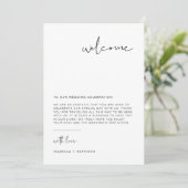 Kaart voor ADELLA Modern Minimum Welcome Letter-ti (Staand voorkant)