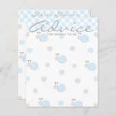 Kaart voor advies over het baby shower "Snippers e (Voorkant / Achterkant)