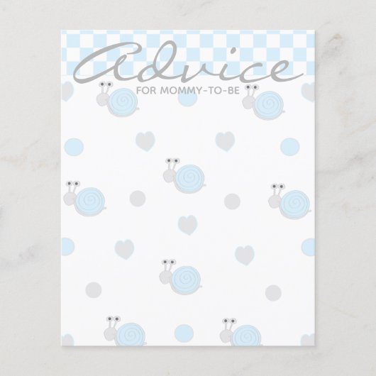 Kaart voor advies over het baby shower "Snippers e (Voorkant)