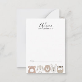 Kaart voor advies over het Baby shower van wilde d