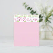 Kaart voor advies van de baby shower "Suiker en sp (Staand voorkant)