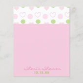 Kaart voor advies van de baby shower "Suiker en sp (Achterkant)