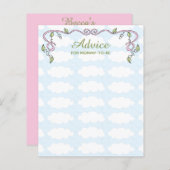 Kaart voor advies van het baby shower "Castle in t (Voorkant / Achterkant)