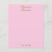 Kaart voor advies van het baby shower "Castle in t (Achterkant)