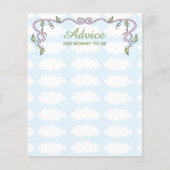 Kaart voor advies van het baby shower "Castle in t (Voorkant)