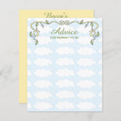 Kaart voor advies van het baby shower "Castle in t (Voorkant / Achterkant)