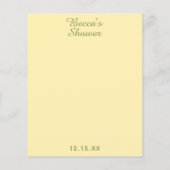 Kaart voor advies van het baby shower "Castle in t (Achterkant)