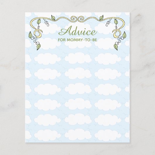 Kaart voor advies van het baby shower "Castle in t (Voorkant)