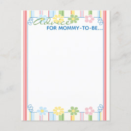 Kaart voor advies van het baby shower "Flowers & S