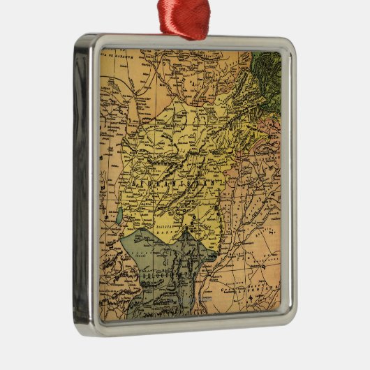 Kaart voor Afghanistan en omliggende landen Metalen Ornament (Rechts)
