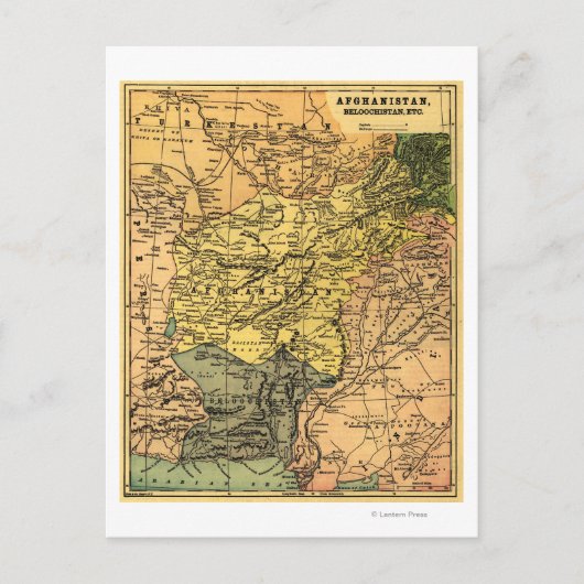 Kaart voor Afghanistan en omringende landen (Voorkant)