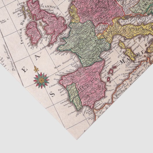 kaart voor Afrika Tissuepapier (Detail)