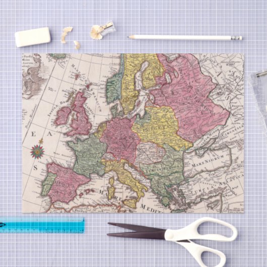  kaart voor Afrika Tissuepapier (Craft)