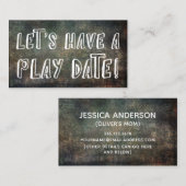 Kaart voor afspeeldatum donkere tinten contactkaartje (Voorkant / Achterkant)