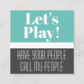 Kaart voor afspeeldatum kind Modern Vierkante Visitekaartje (Voorkant)