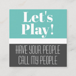 Kaart voor afspeeldatum kind Modern Vierkante Visitekaartje