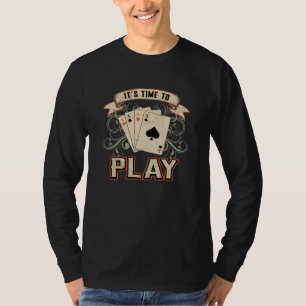 Kaart voor afspelen dag poker Ace Casino Game Gift T-shirt