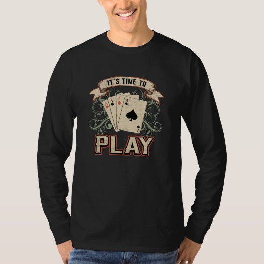 Kaart voor afspelen dag poker Ace Casino Game Gift T-shirt (Voorkant)