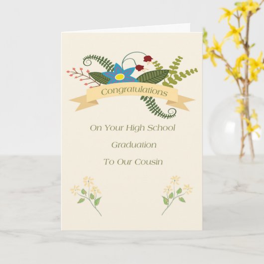 Kaart voor Afstuderen op de middelbare school voor (Gele Bloem)