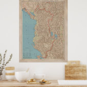 kaart voor Albanië (1916) Poster (Keuken)