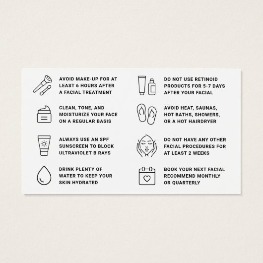 Kaart voor alle kleurliefdesinstructies (Achterkant)