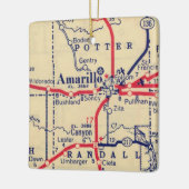  kaart voor Amarillo TX Keramisch Ornament (Links)