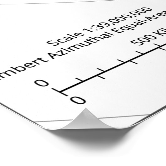 Kaart voor Arctische regio Poster (Hoek)