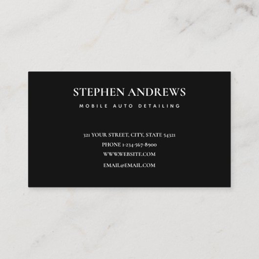 Kaart voor automatische reparatie van automatische visitekaartje (Achterkant)